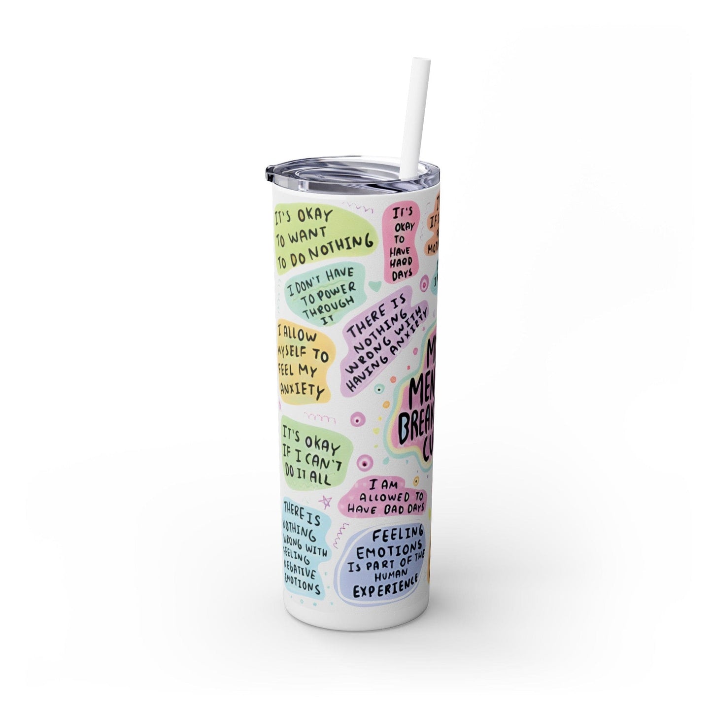 3  Skinny Tumbler with Straw, 20oz