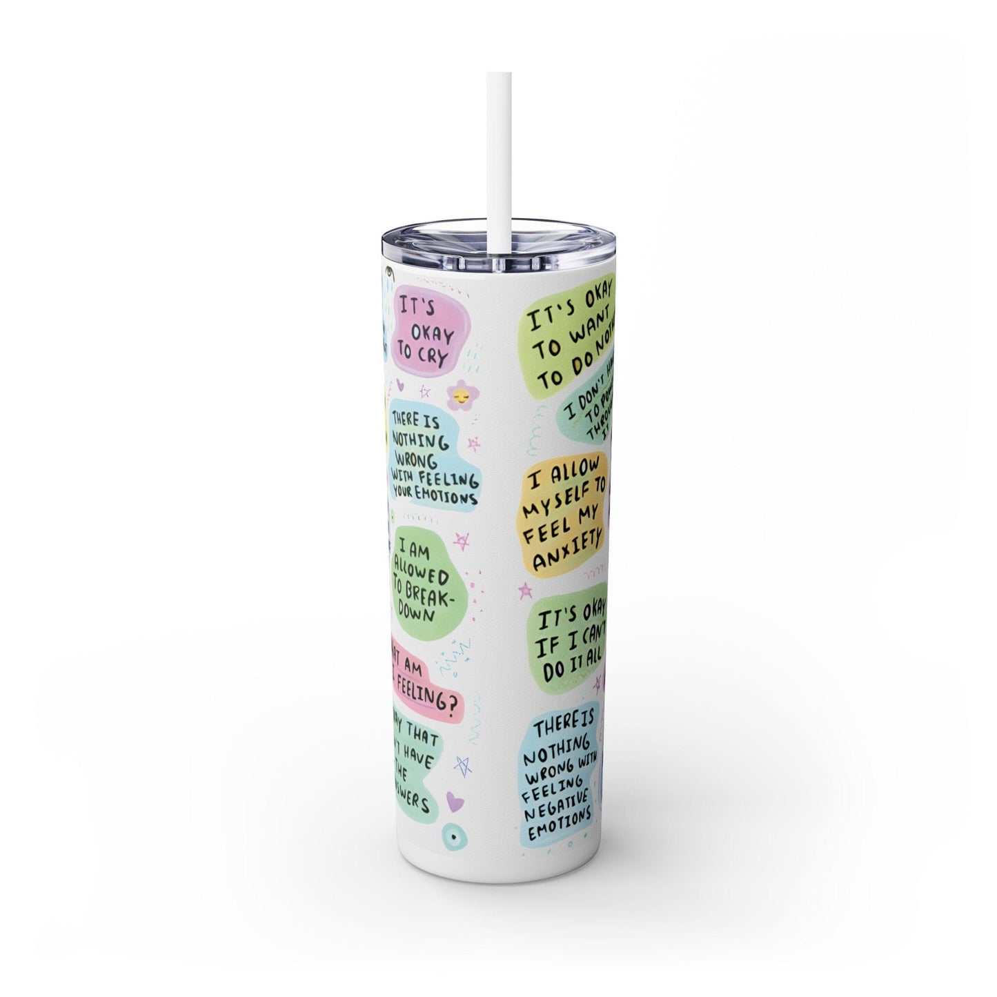 3  Skinny Tumbler with Straw, 20oz