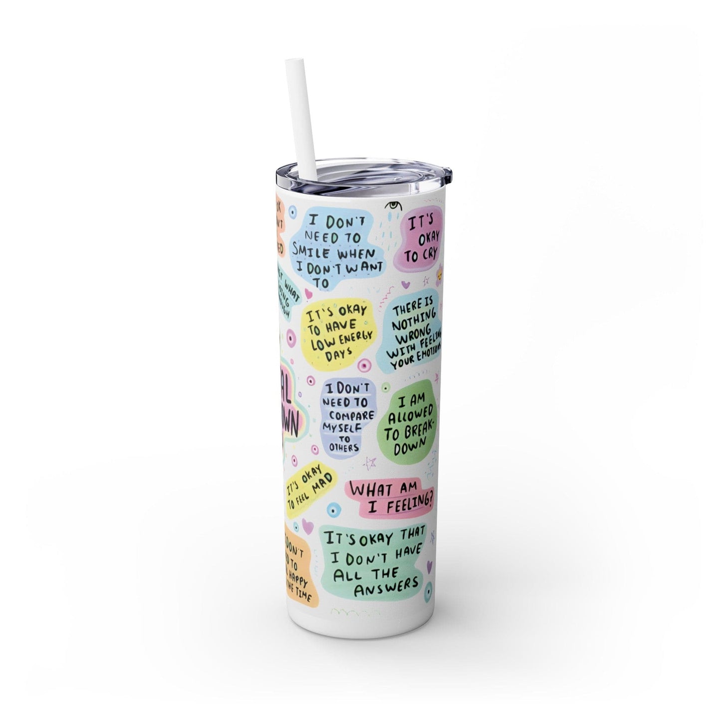 3  Skinny Tumbler with Straw, 20oz