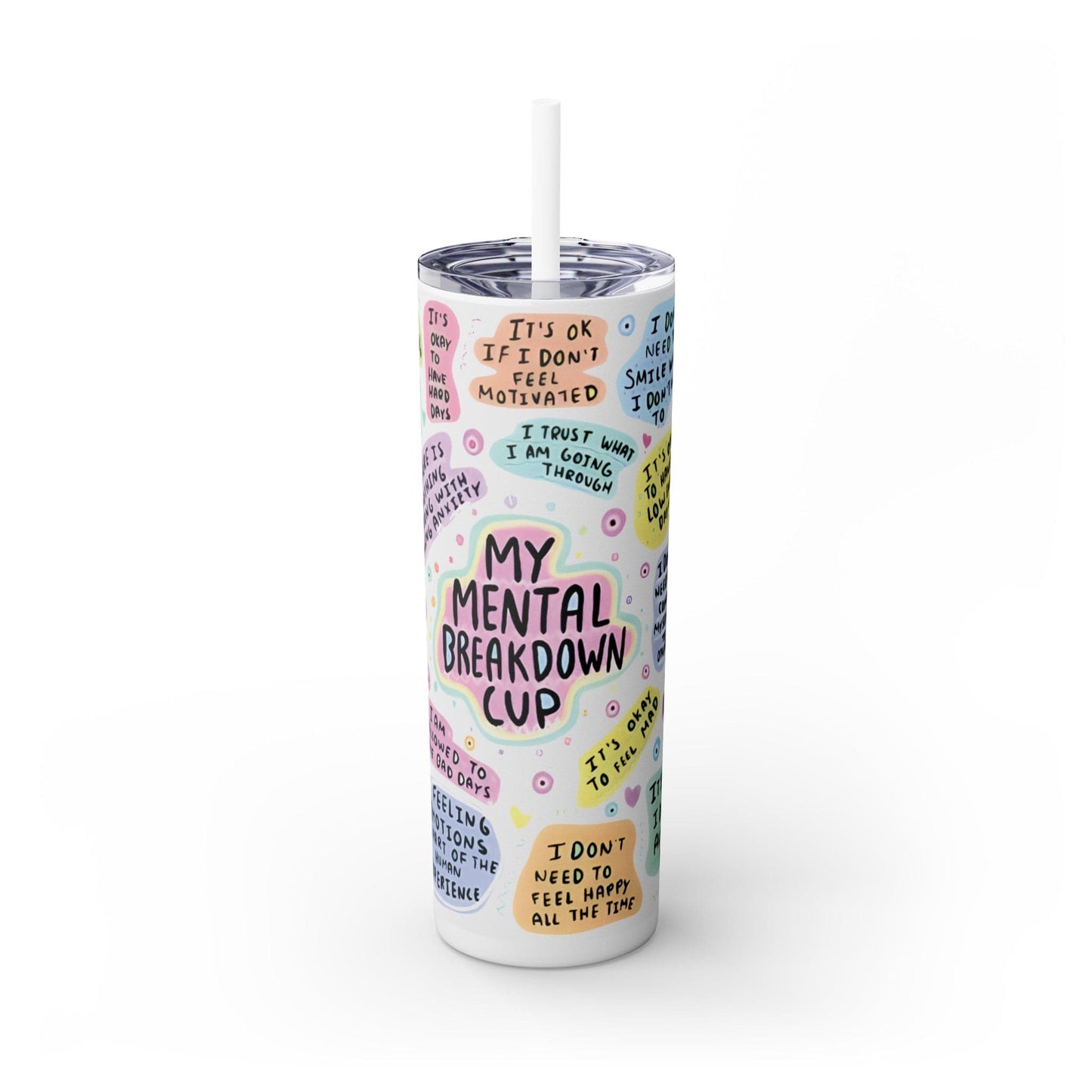 3  Skinny Tumbler with Straw, 20oz