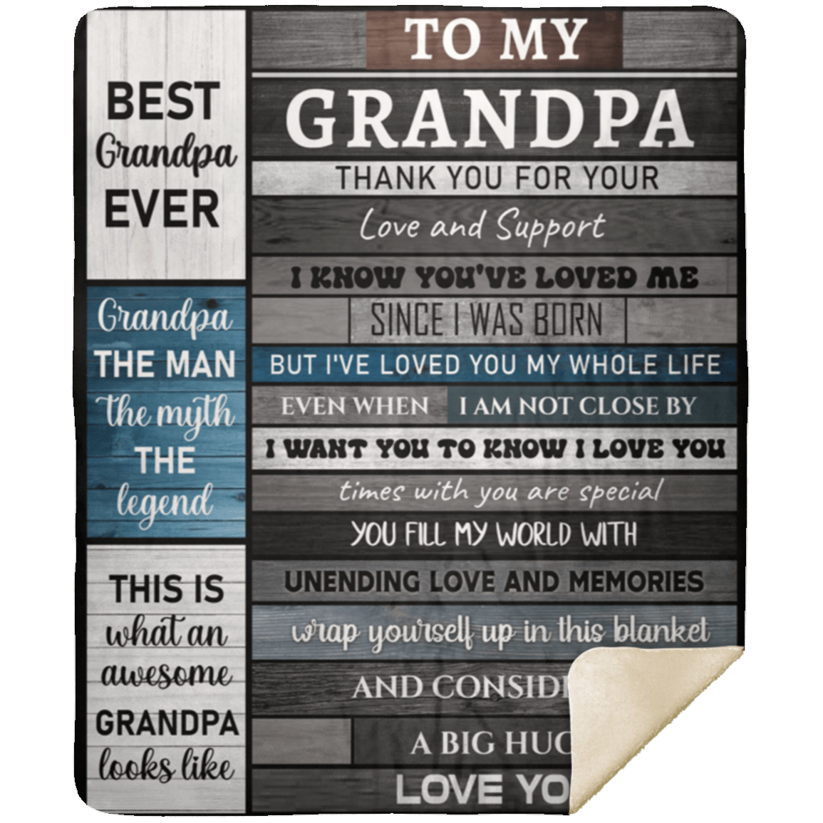 To My Grandpa Blanket