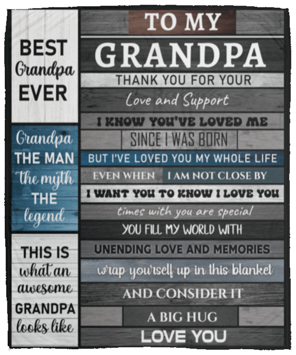 To My Grandpa Blanket