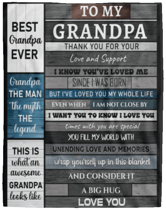 To My Grandpa Blanket