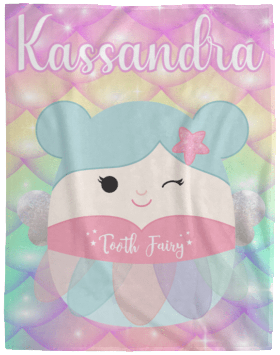 Personalized Squishmallow Tooth Fairy Blanket