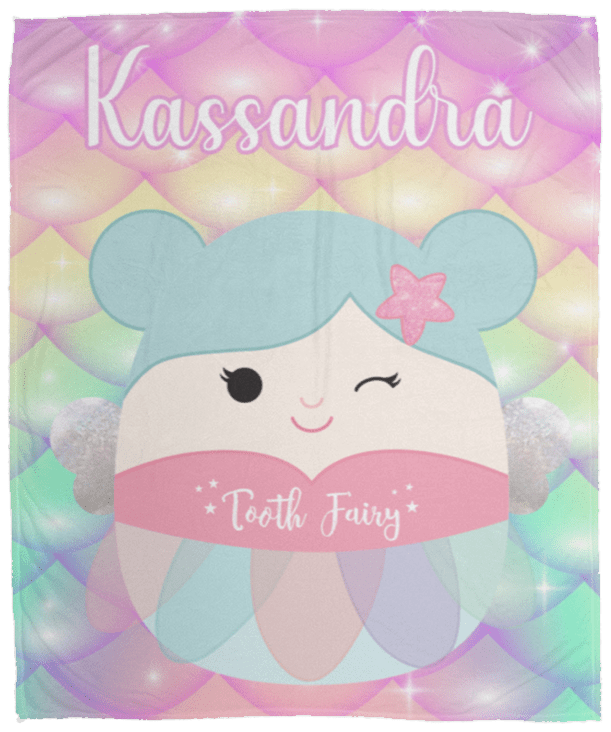 Personalized Squishmallow Tooth Fairy Blanket