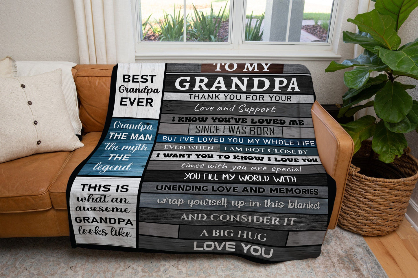 To My Grandpa Blanket