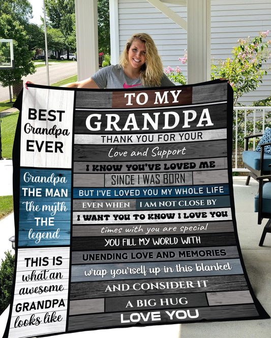To My Grandpa Blanket