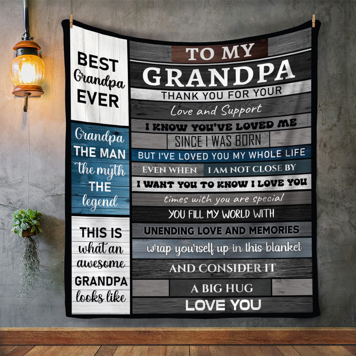 To My Grandpa Blanket