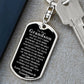 To Our Grandson  Dog Tag Swivel Keychain