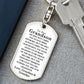 To Our Grandson Love, Grandma & Grandpa | Dog Tag Swivel Keychain