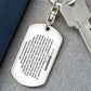 To My Grandson Dog Tag with Swivel Keychain