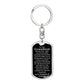 To Our Grandson  Dog Tag Swivel Keychain