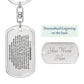 To My Grandson, Dog Tag with Swivel Keychain