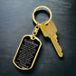 To Our Grandson  Dog Tag Swivel Keychain