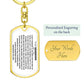 To My Grandson Dog Tag with Swivel Keychain