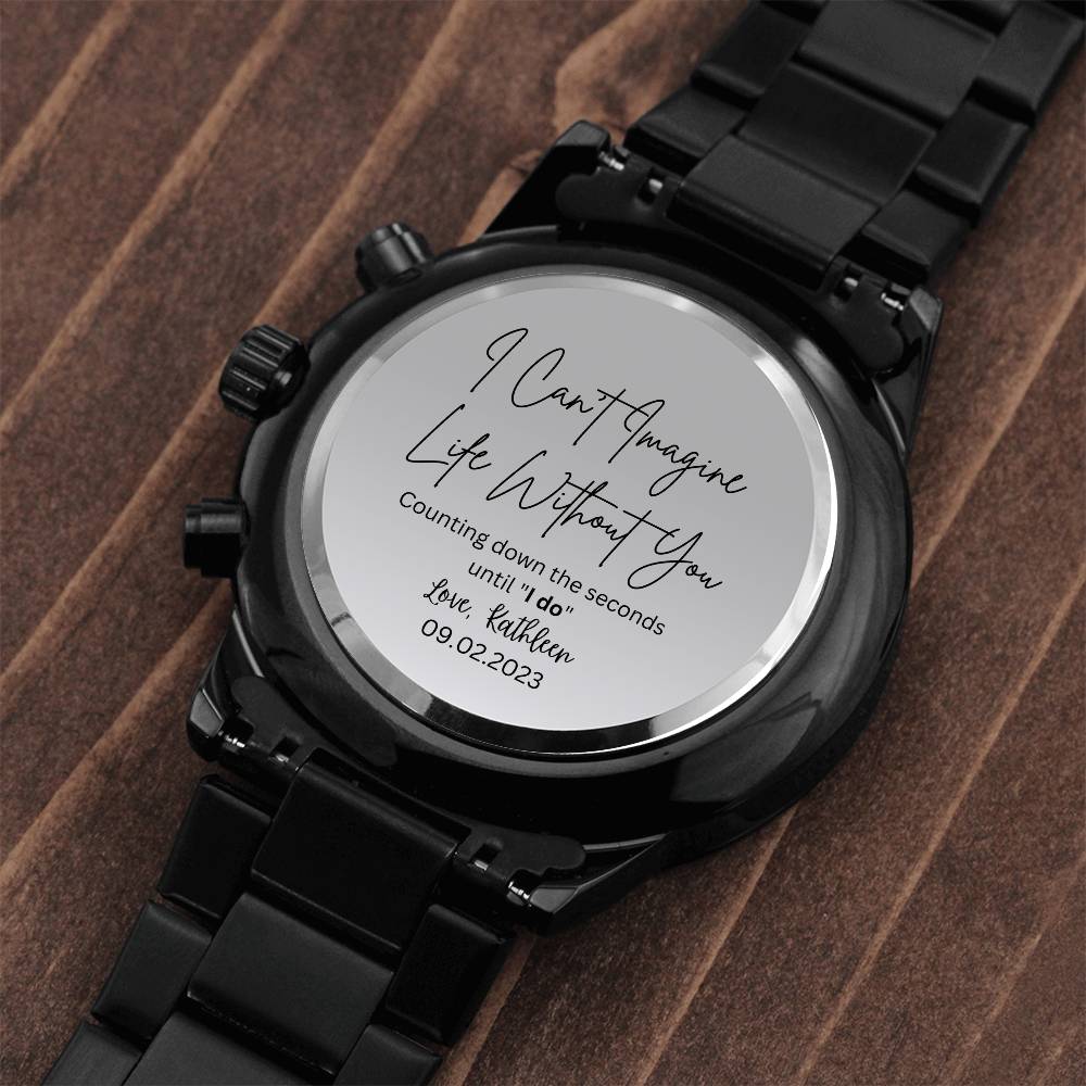 Kathleen Engraved Watch for groom