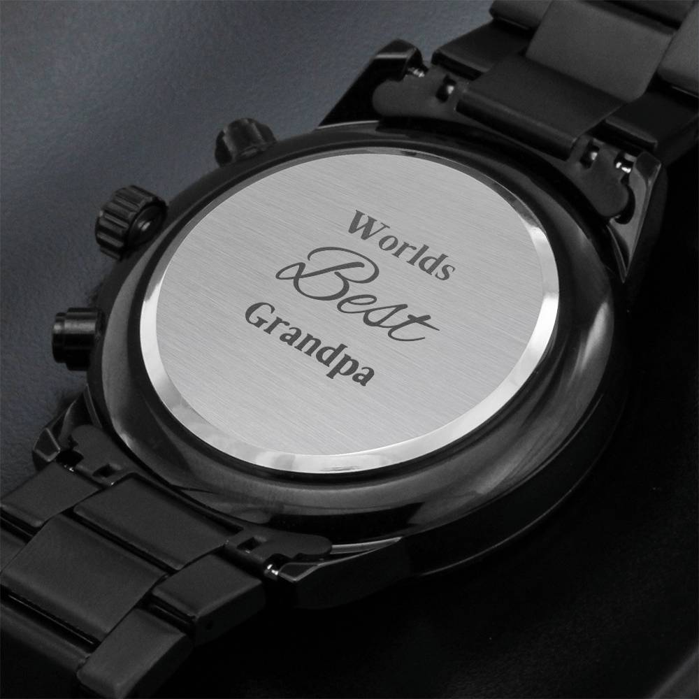 Best Grandpa Ever Engraved Watch