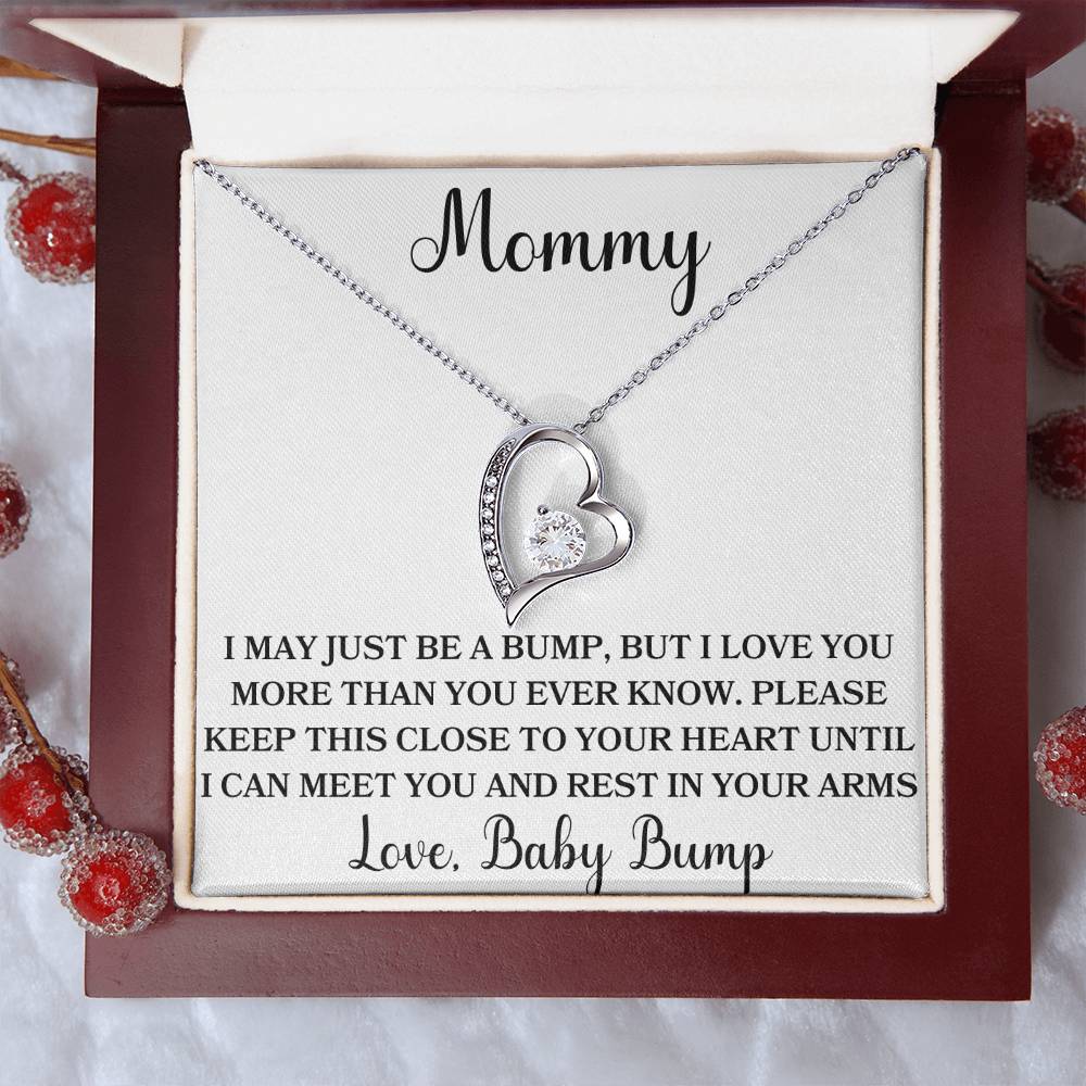 Mommy Love The Bump Forever Love Necklace