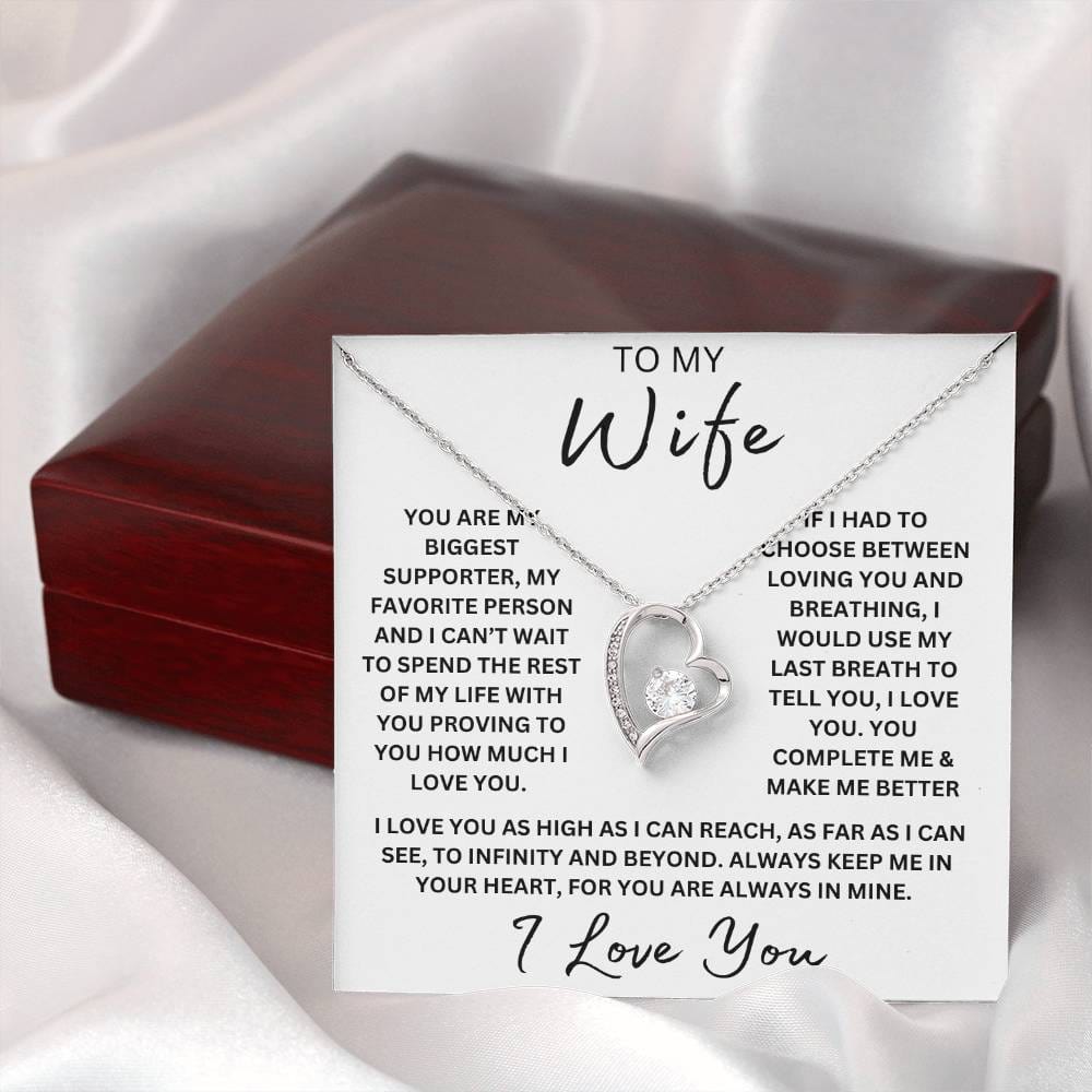 To My Wife " You are my biggest supporter" I Love You | Forever love necklace