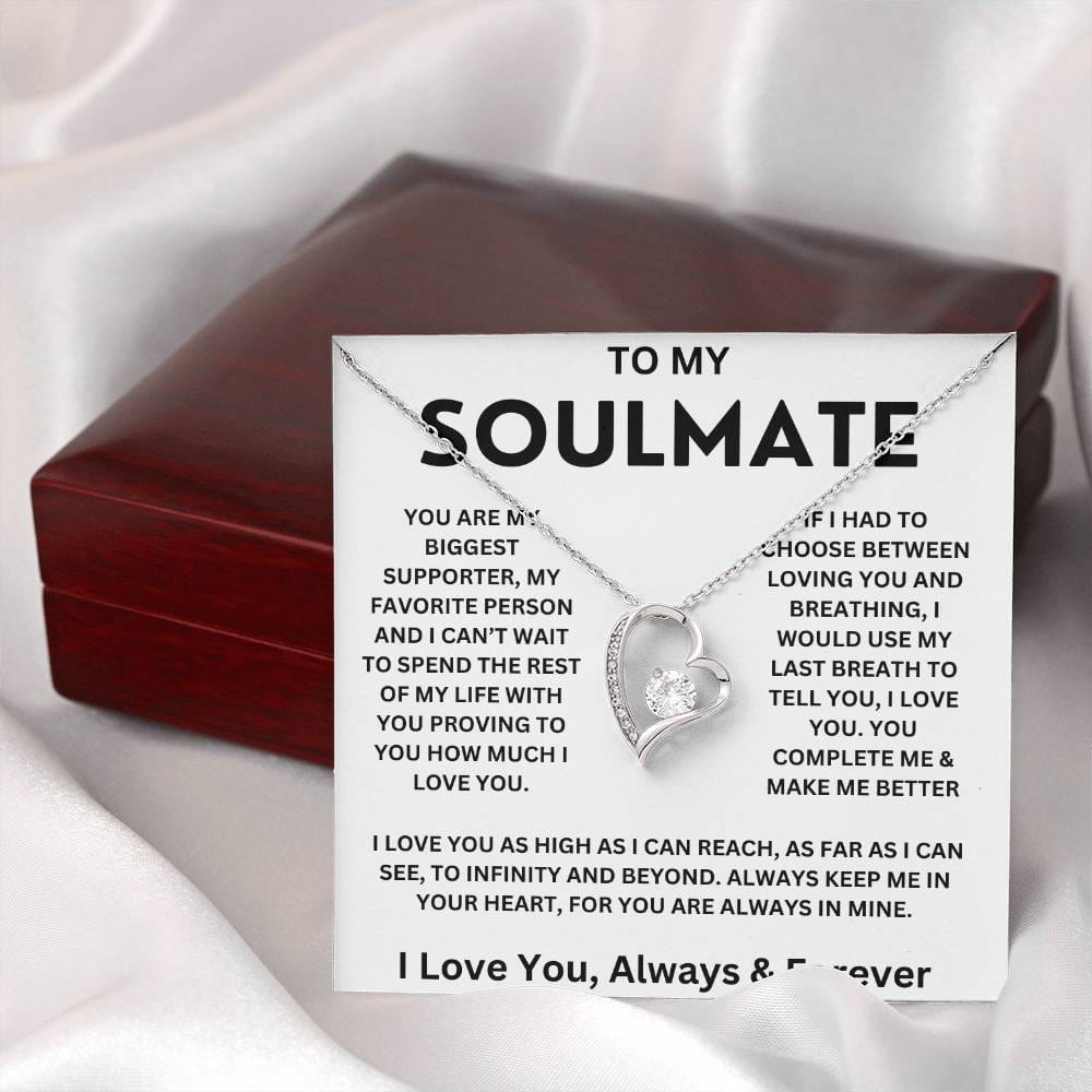 To My Soulmate " You are my biggest supporter" I Love You | Forever Love Necklace