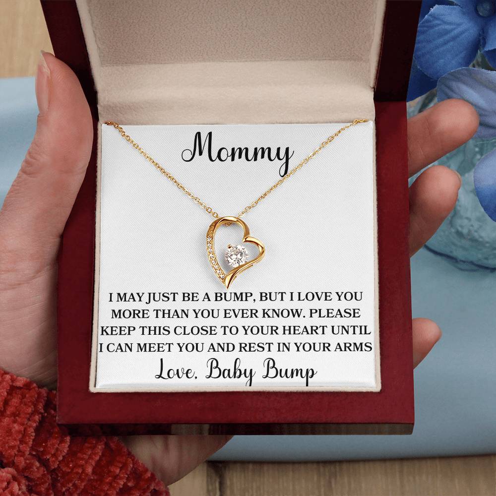 Mommy Love The Bump Forever Love Necklace