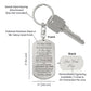 To My Son " Never Forget" Love, Dad Engraved Dog Tag keychain