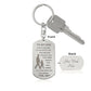 To My Son Always Remember" Love Dad Engraved Dog Tag Keychain