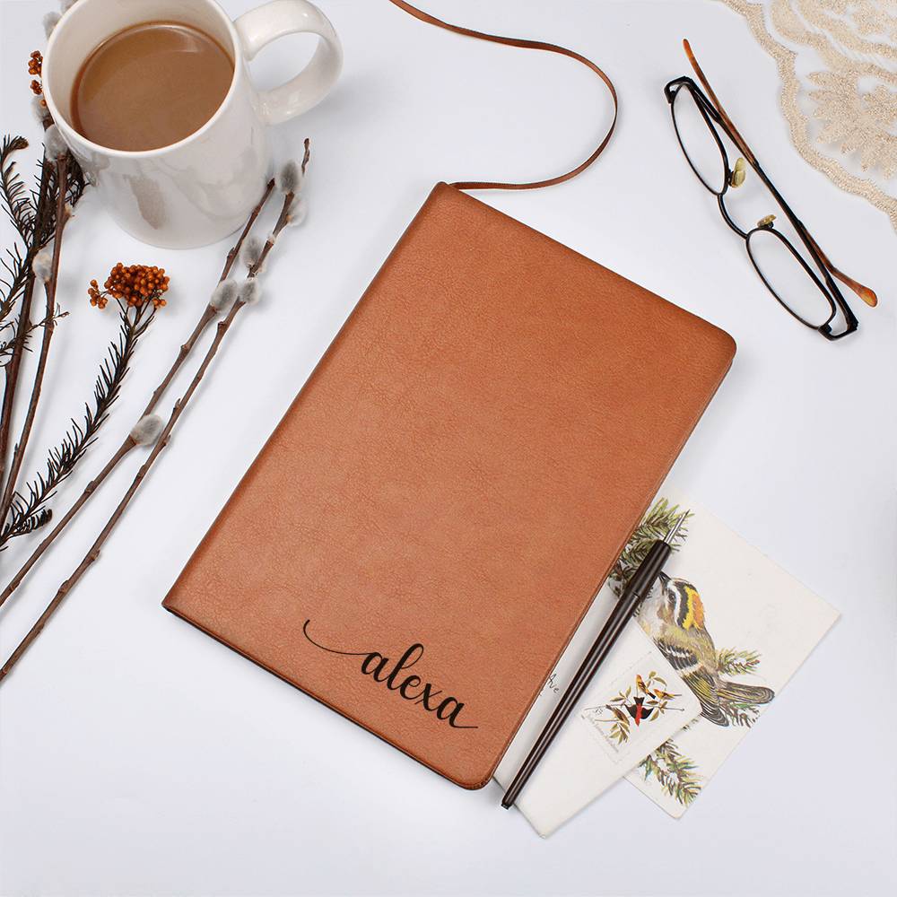 Customized Name Vegan Leather Journal