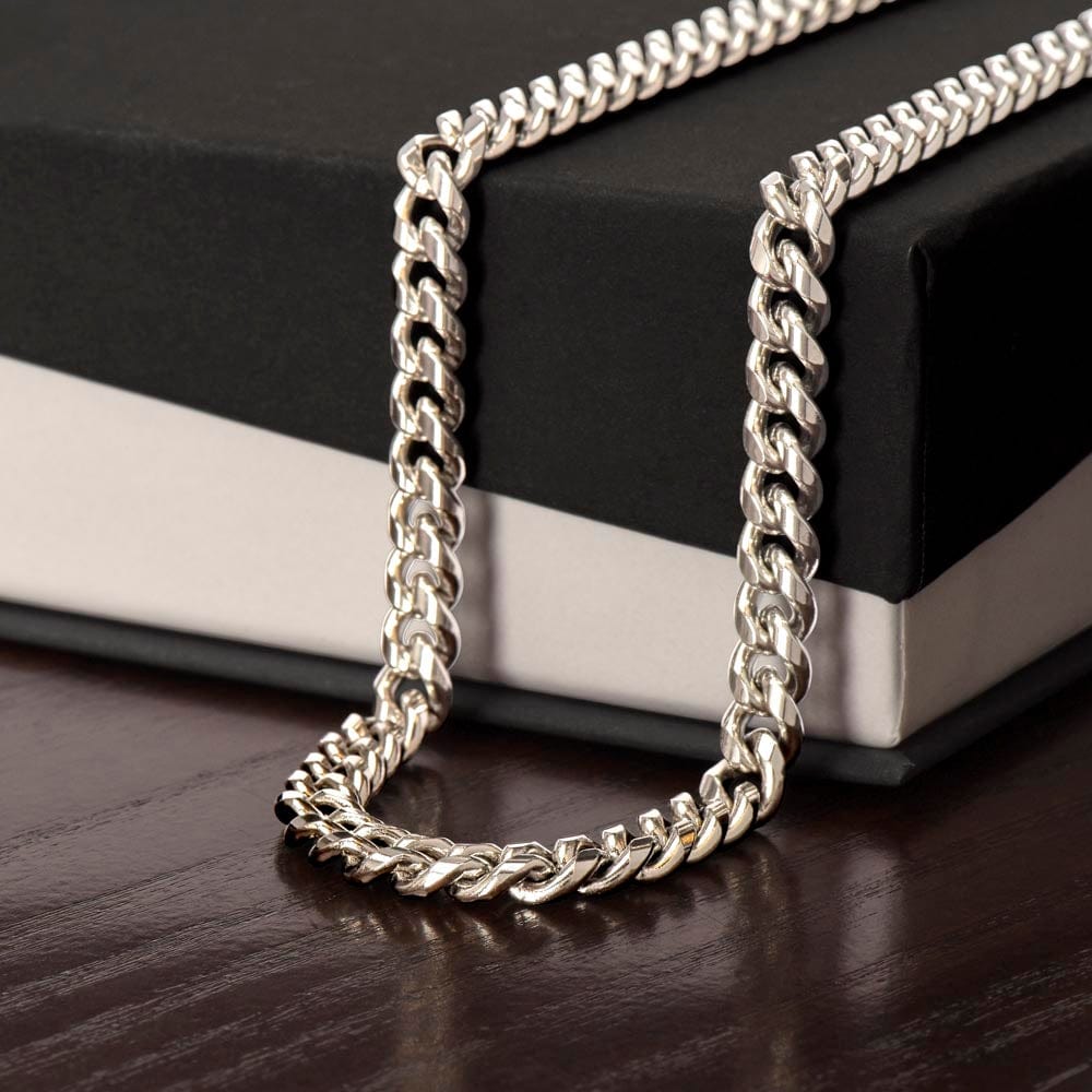 To My Grandson " Someday When The Pages Of My Life End"  Love , Grandma | Cuban Link Chain