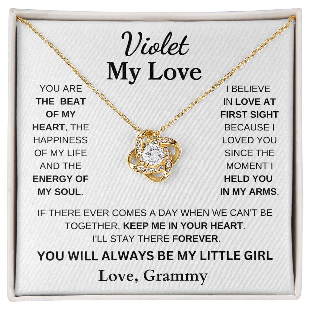 To My Granddaughter Personalized necklace " You  are the beat of my heart"