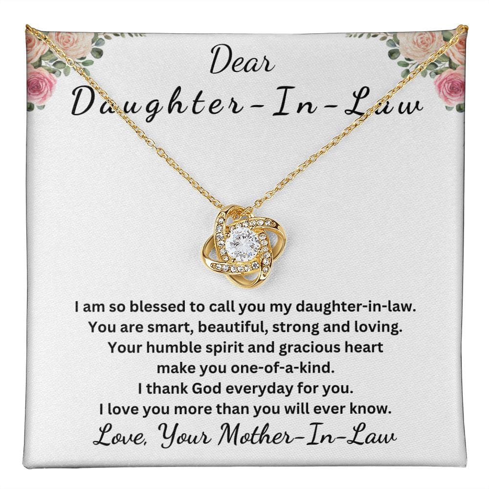 Dear Daughter In Law | Personalized |  Love Knot Necklace