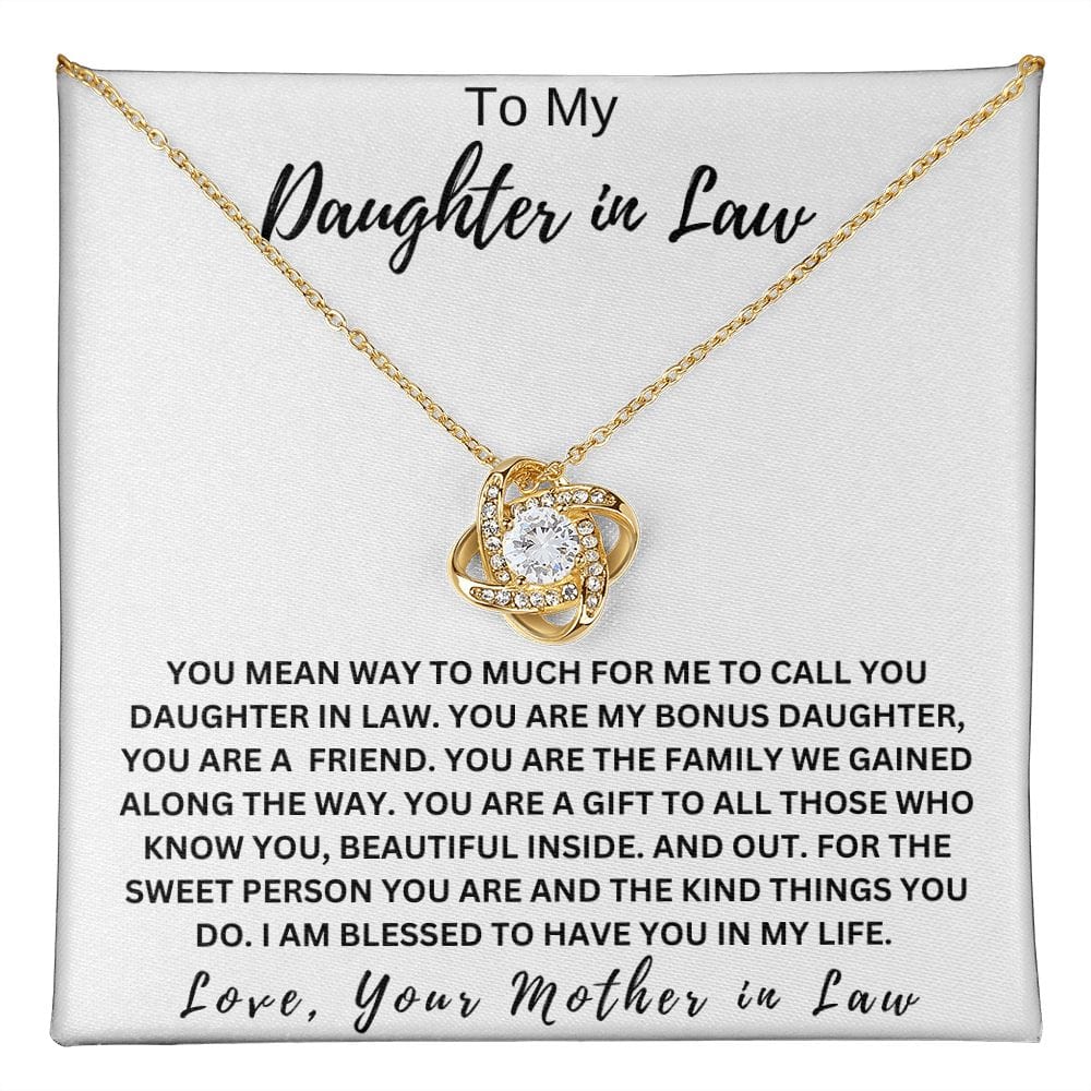 Daughter In Law Love Knot Necklace