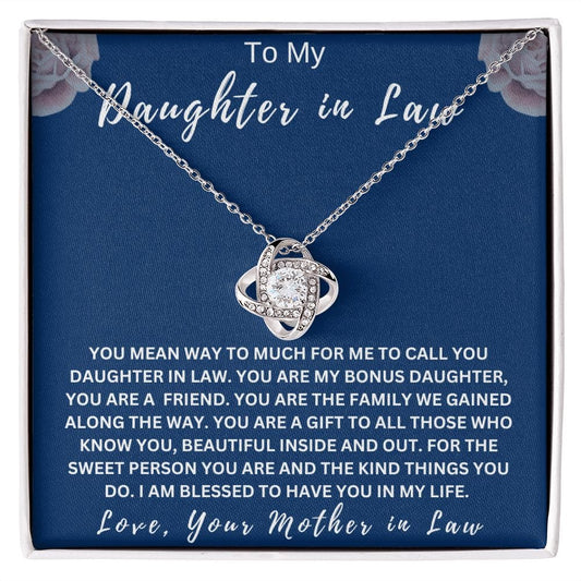 To My Daughter-In-Law | Love Knot Necklace