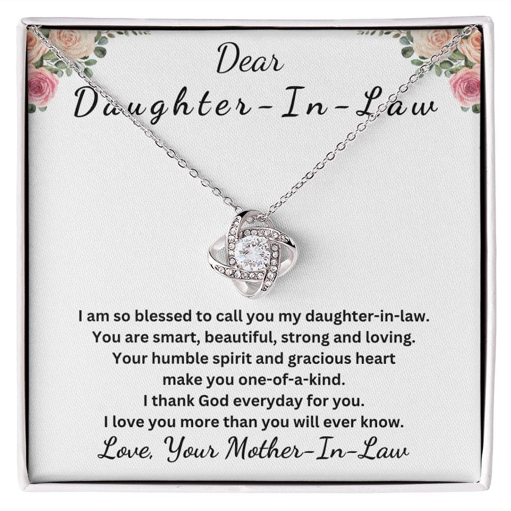 Dear Daughter In Law | Personalized |  Love Knot Necklace