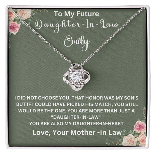 To My Future Daughter-In-Law | Love Knot Necklace