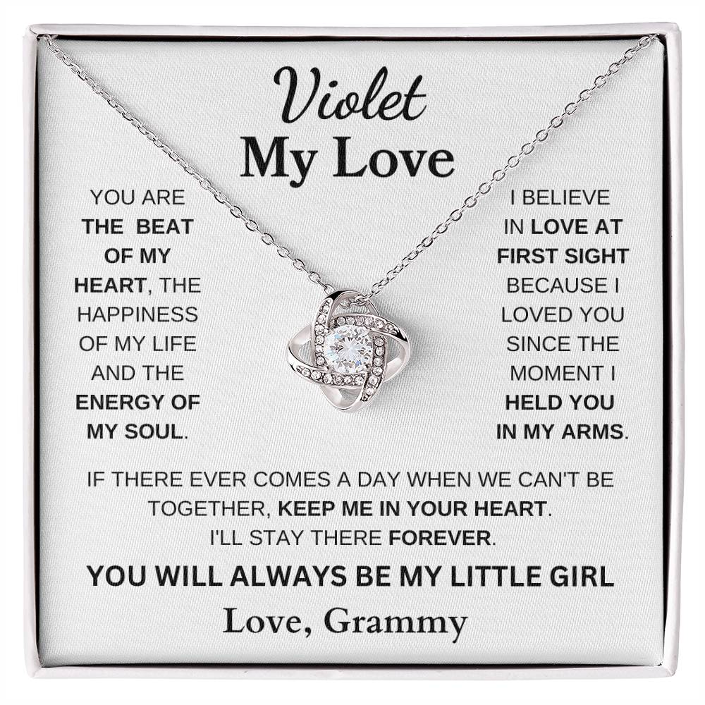 To My Granddaughter Personalized necklace " You  are the beat of my heart"