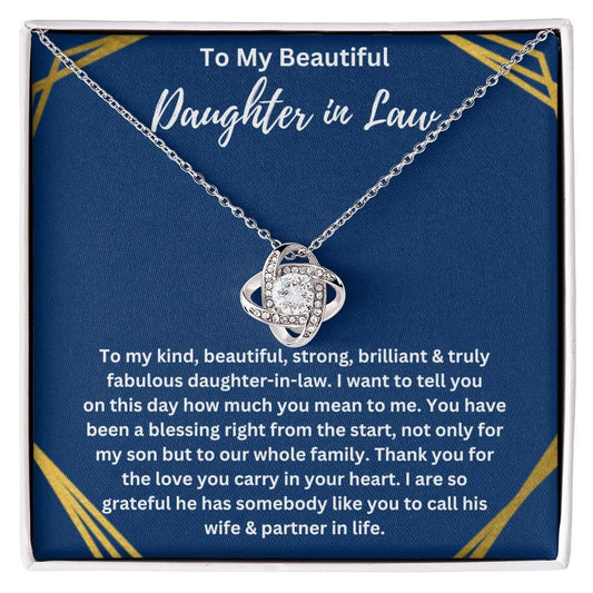 Daughter In Law Love Knot Necklace