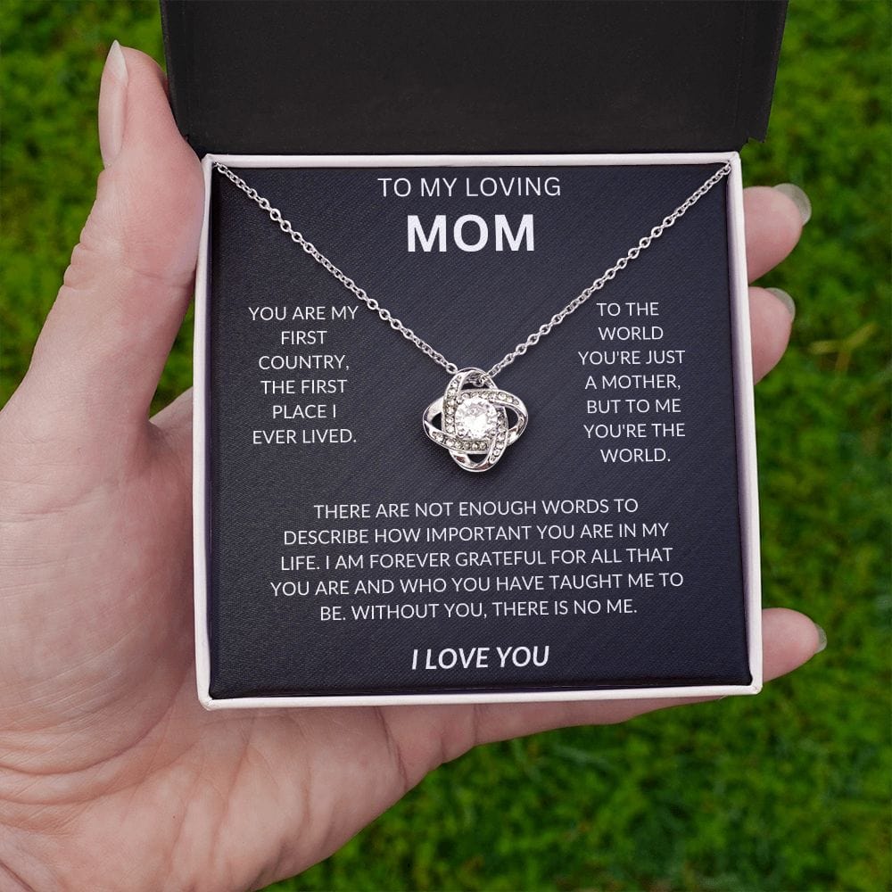 Mom Etsy Love Knot Necklace