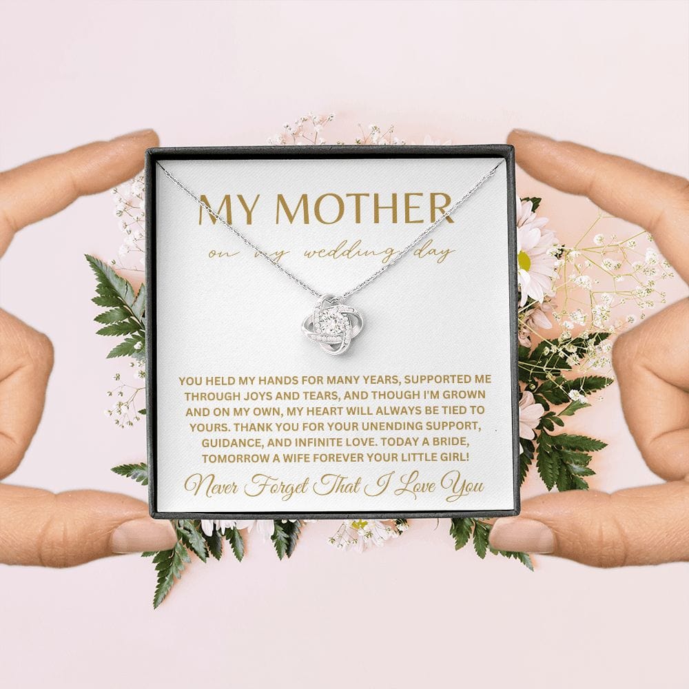 To My Mother on My Wedding Day Bride Mom Gift for Mother of The Bride Gift from Bride Gift from Daughter Necklace Wedding Jewelry E