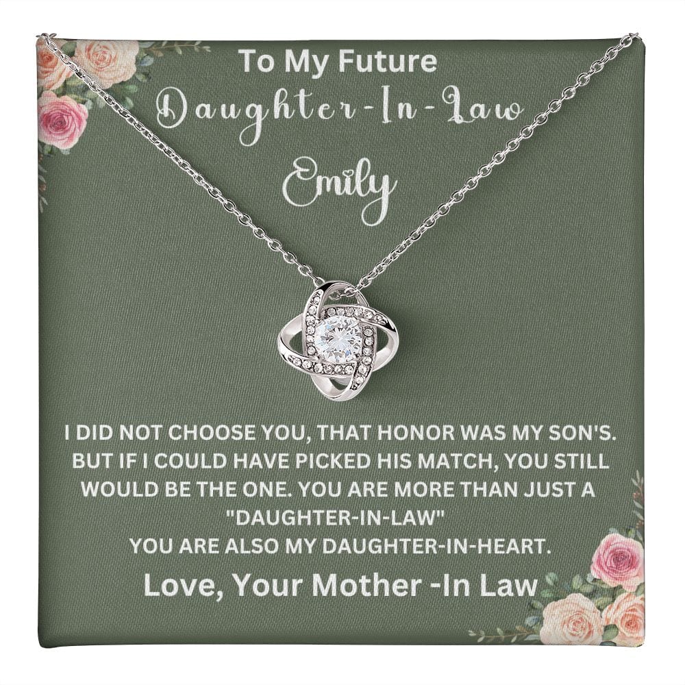 To My Future Daughter-In-Law | Love Knot Necklace