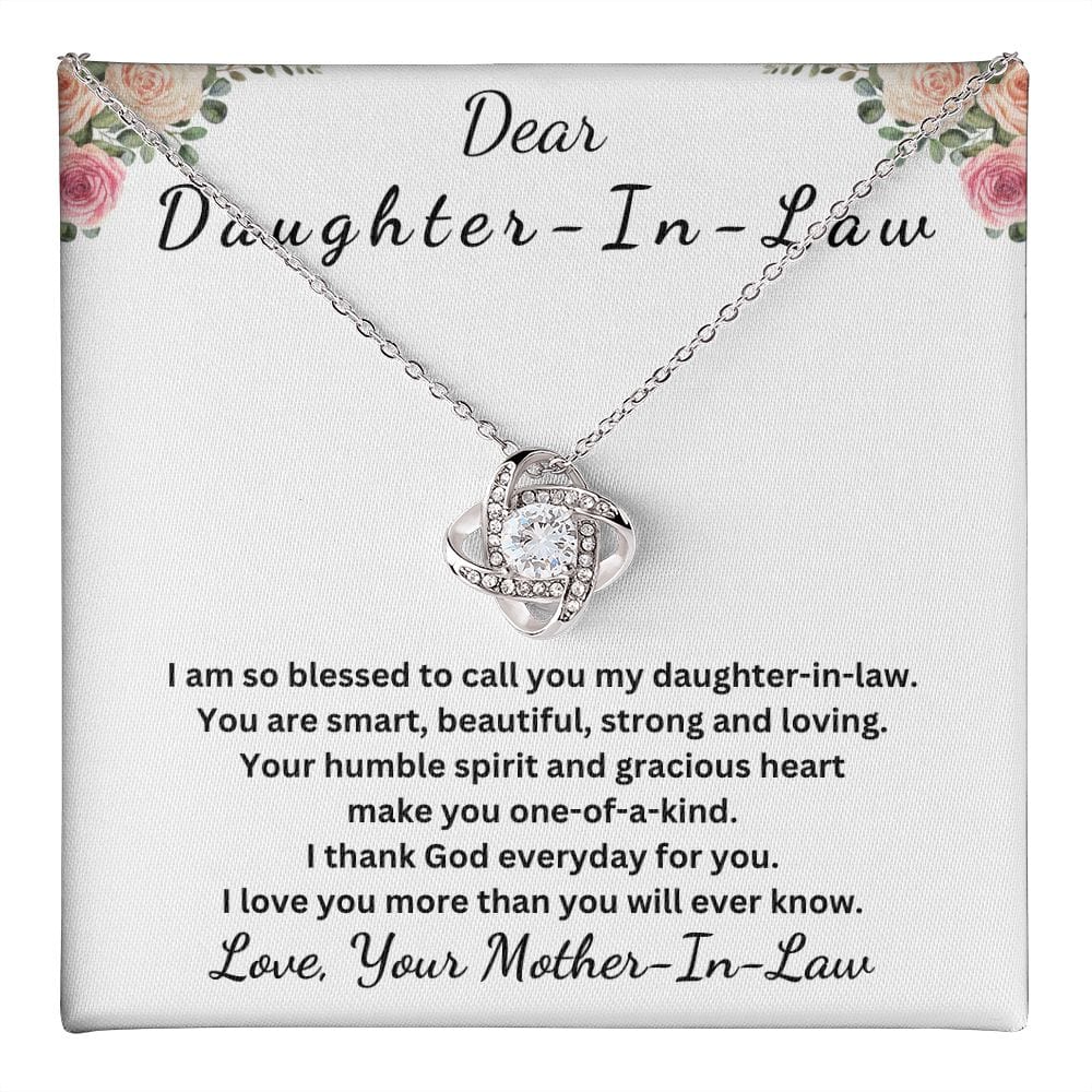 Dear Daughter In Law | Personalized |  Love Knot Necklace