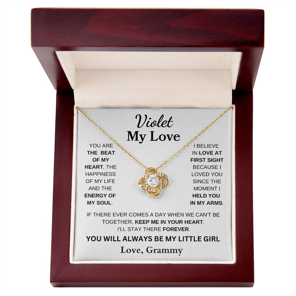 To My Granddaughter Personalized necklace " You  are the beat of my heart"