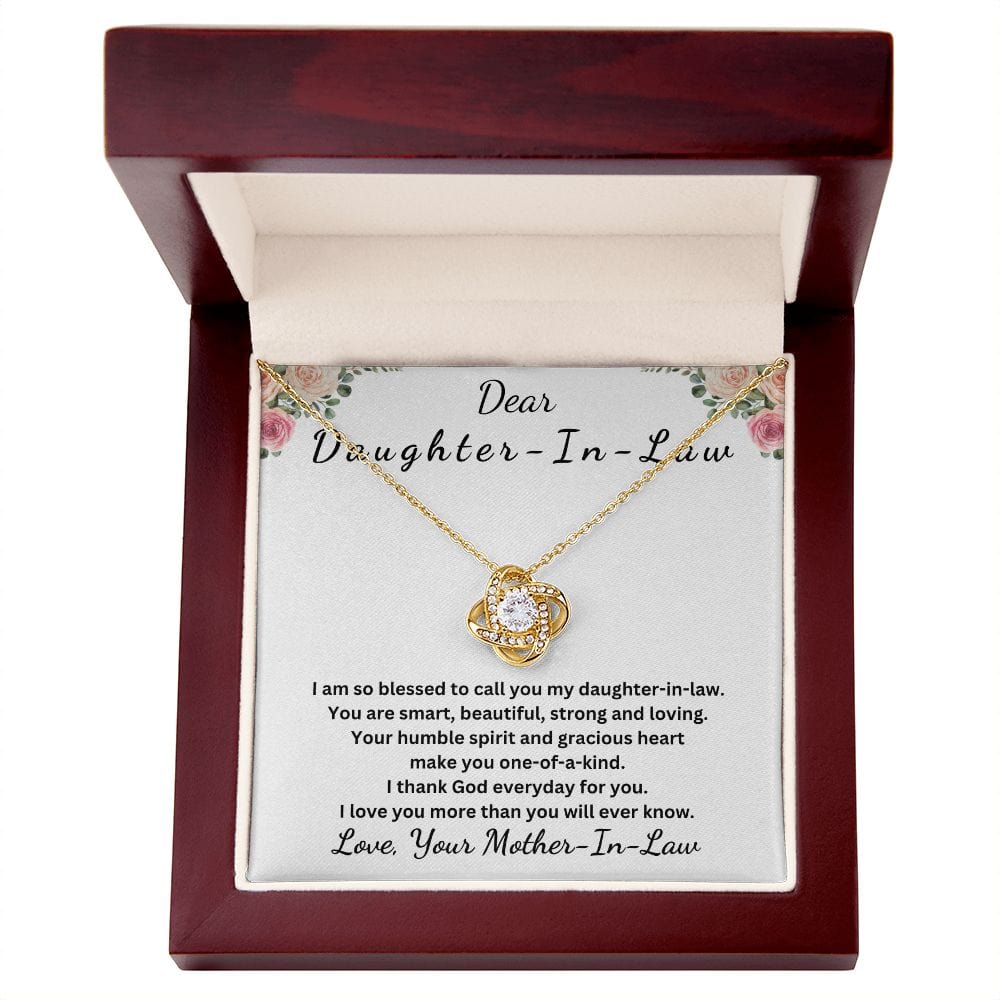 Dear Daughter In Law | Personalized |  Love Knot Necklace