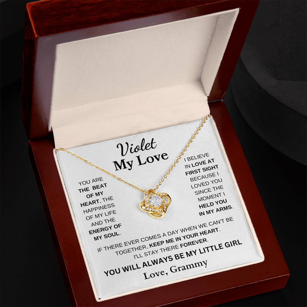 To My Granddaughter Personalized necklace " You  are the beat of my heart"