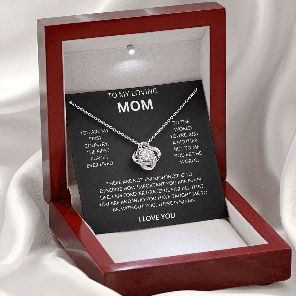 Mom Etsy Love Knot Necklace