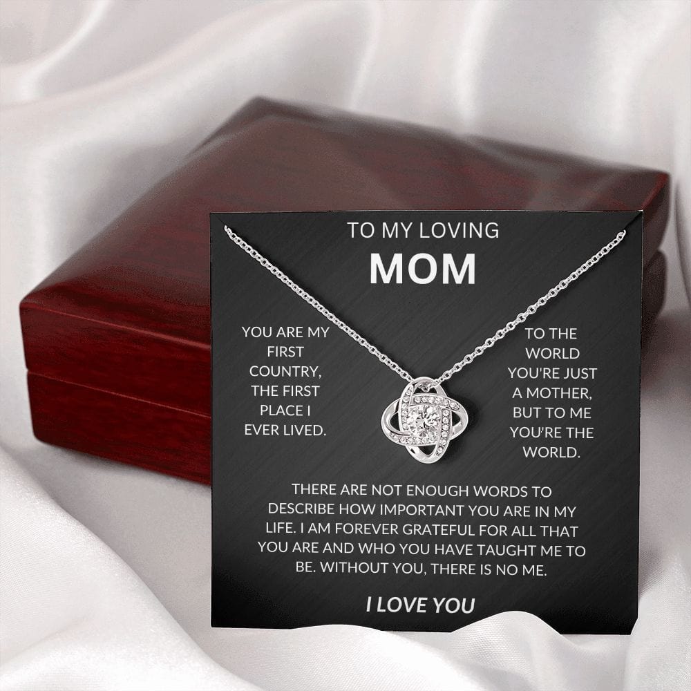 Mom Etsy Love Knot Necklace