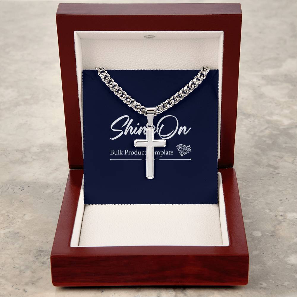 SON CROSS ON CUBAN CHAIN