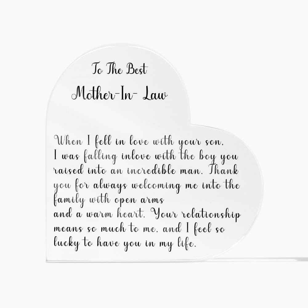 To The Best Mother- In-Law "When I Fell In Love With Your Son"