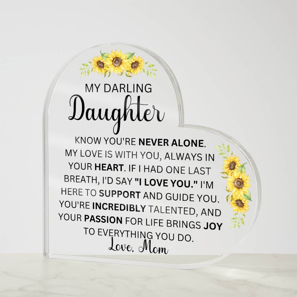 My Darling Daughter Love Mom | ACRYLIC HEART (DAUGHTER)