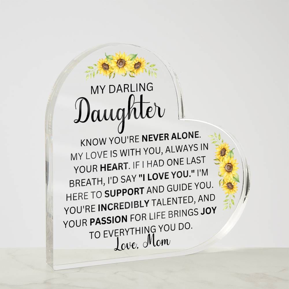 My Darling Daughter Love Mom | ACRYLIC HEART (DAUGHTER)